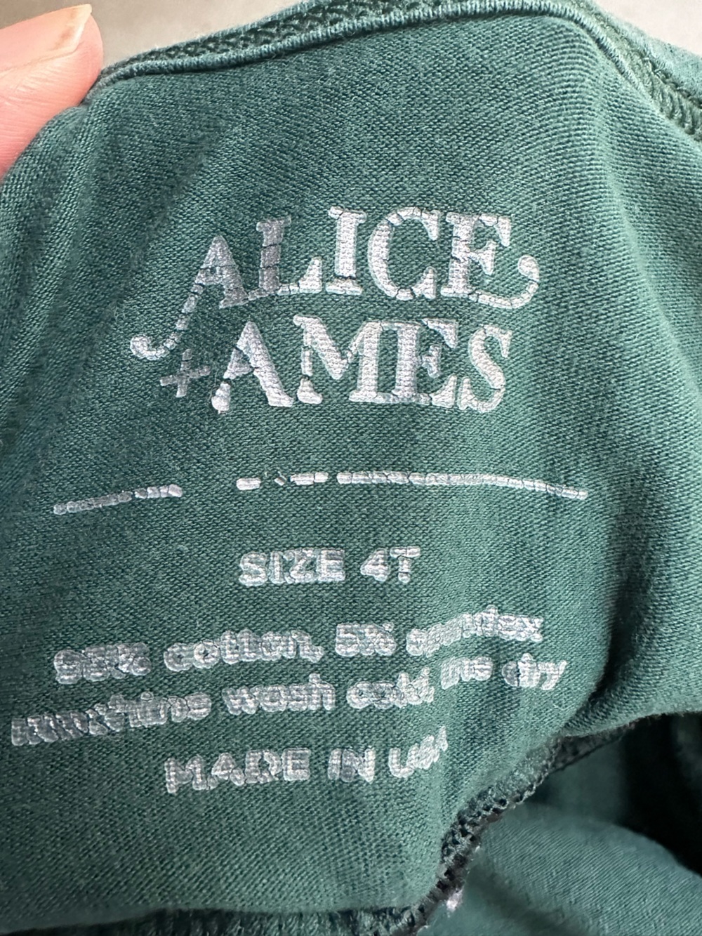 Alice + Ames 4T Girls Green Long Sleeve Twirl Dress - Picture 4 of 4